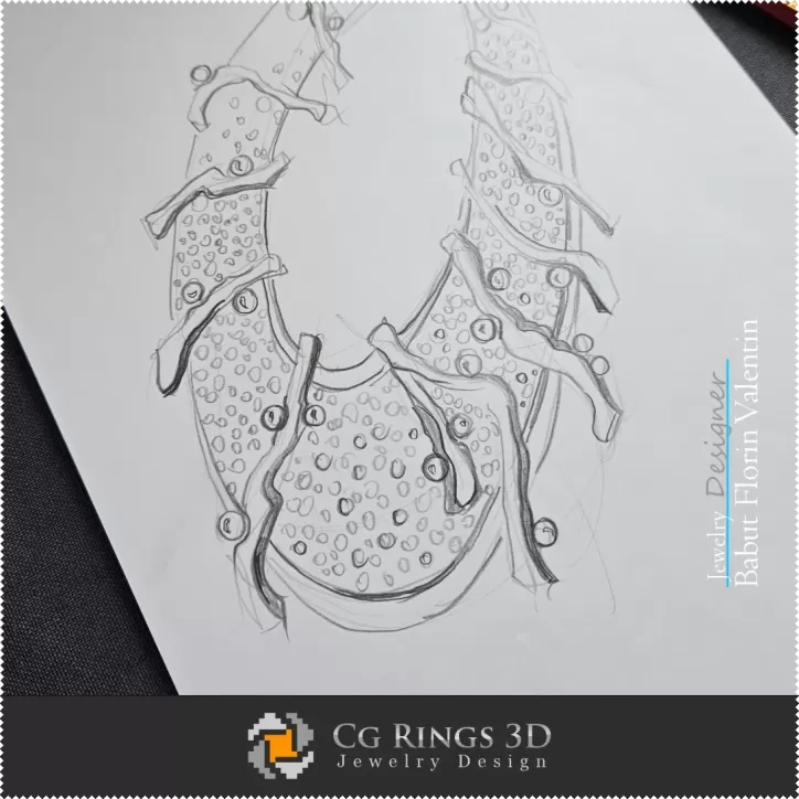 Boceto de colgante de lujo Boceto de colgante de lujo