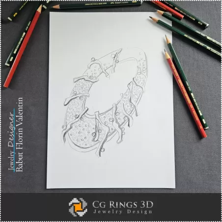 Boceto de colgante de lujo