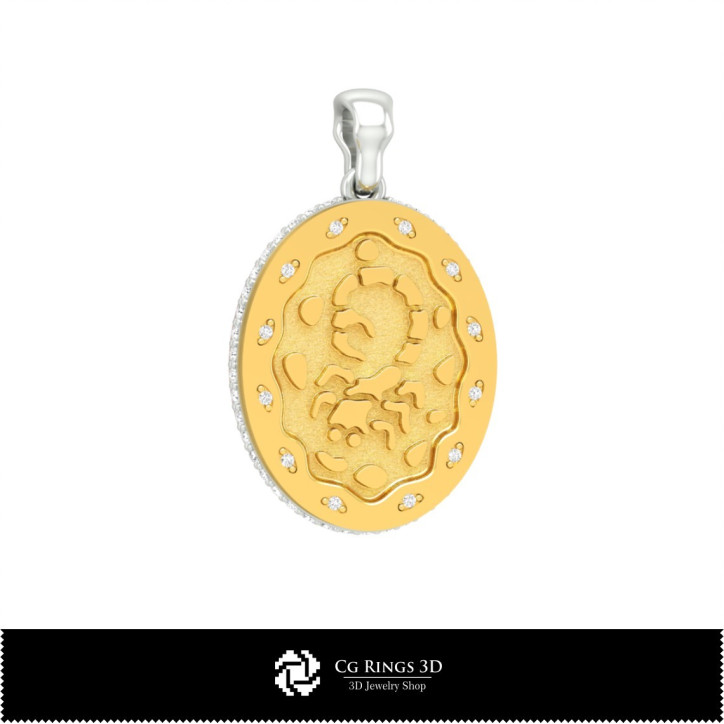 3D Women's Scorpio Zodiac Pendant