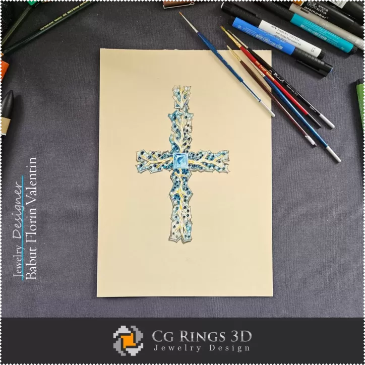 Croquis de Pendentif-Haute Joaillerie Design