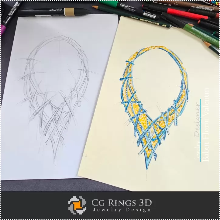 Schizzo di Collana - Design di Gioielli