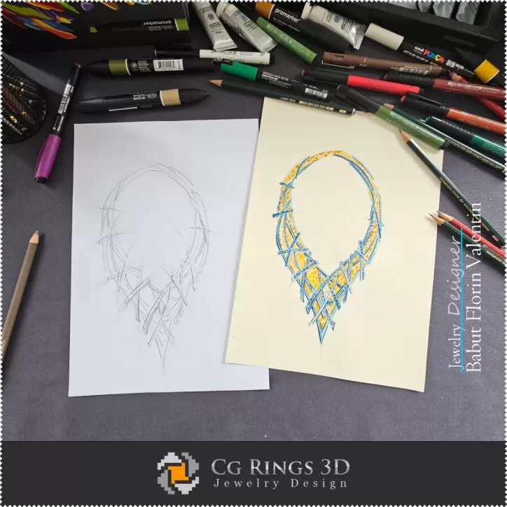 Necklace Sketch-Jewelry Design