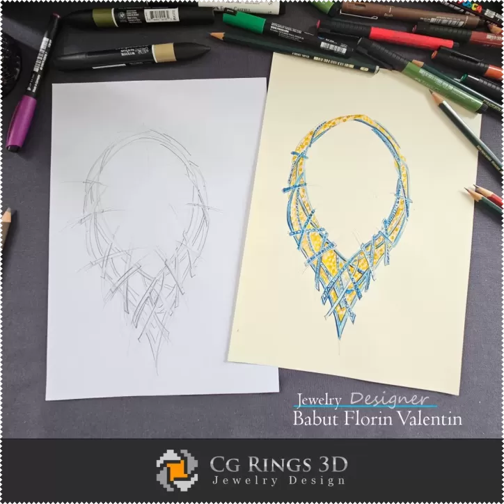 Necklace Sketch-Jewelry Design