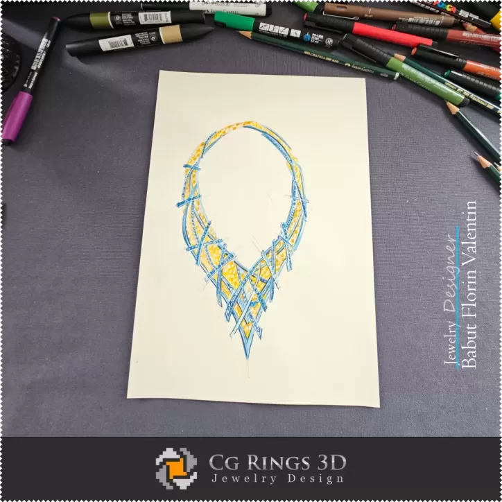 Necklace Sketch-Jewelry Design