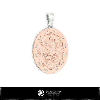 3D Women's Scorpio Zodiac Pendant Home,  Jewelry 3D CAD, Pendants 3D CAD , 3D Zodiac Pendants