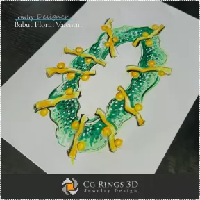 Boceto de colgante-Diseño de joyería