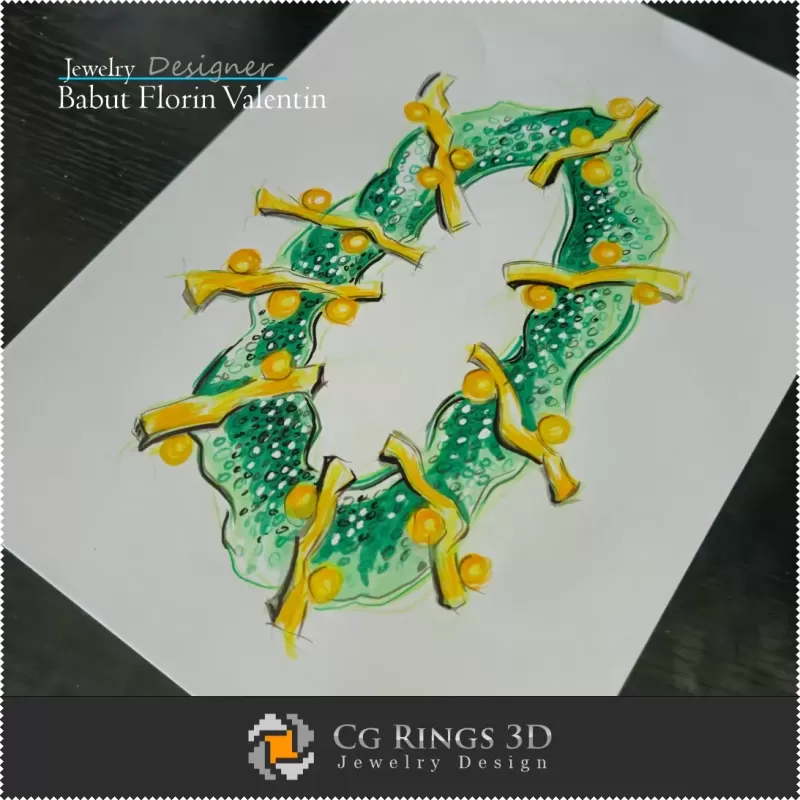 Boceto de colgante-Diseño de joyería