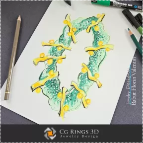 Boceto de colgante-Diseño de joyería