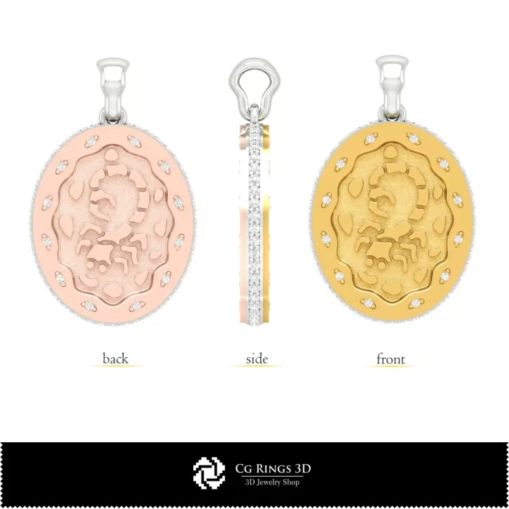 Pendentif Scorpion 3D pour Femme