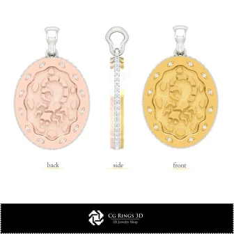 3D Women's Scorpio Zodiac Pendant Home, Bijoux 3D CAO, Pendentifs 3D CAO, Pendentifs du Zodiaque 3D