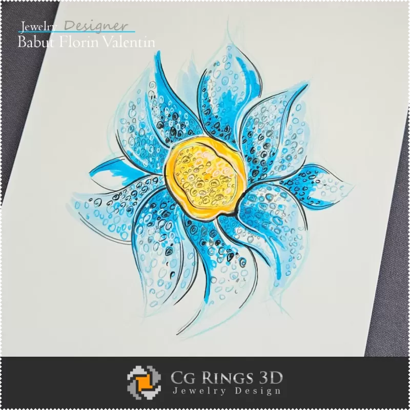 Anhänger-Skizze-Schmuckdesign