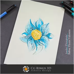 Boceto de Colgante-Diseño de Joyería