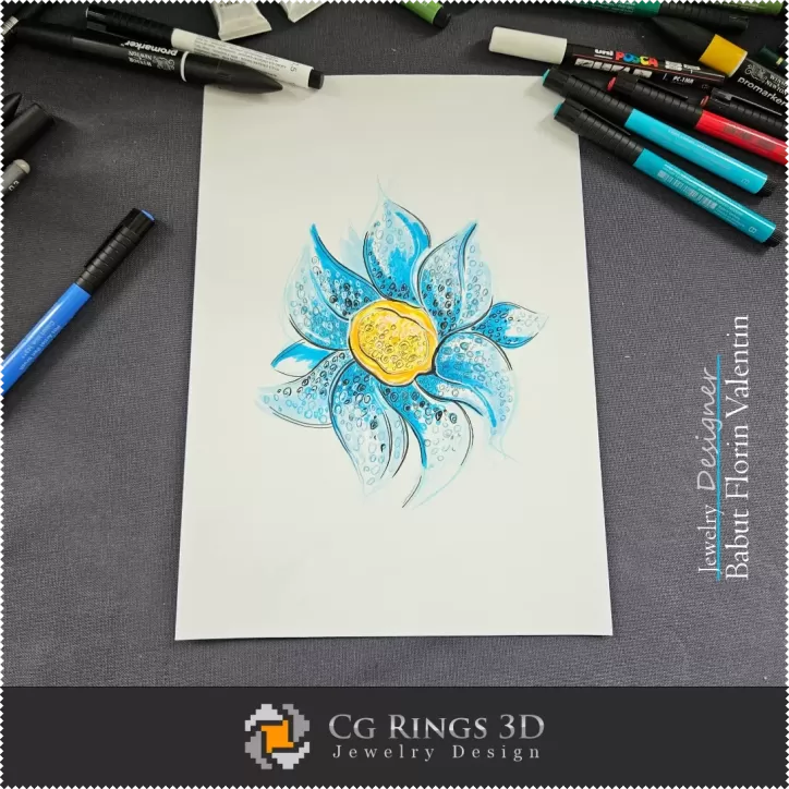 Boceto de Colgante-Diseño de Joyería