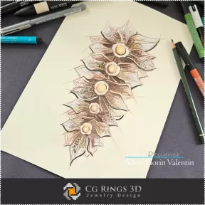 Boceto de Colgante - Diseño de Joyería
