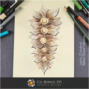 Boceto de Colgante - Diseño de Joyería