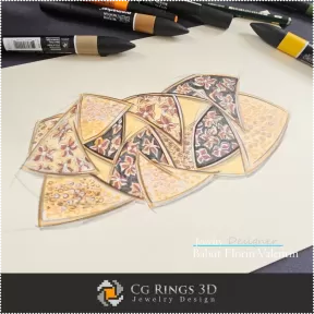 Brazalete de Boceto - Diseño de Joyas