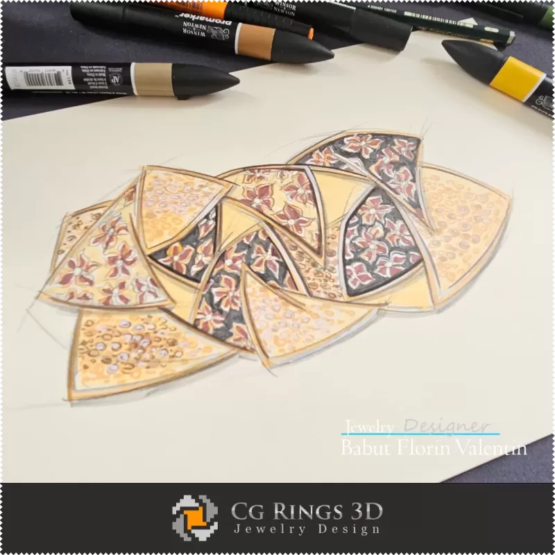 Brazalete de Boceto - Diseño de Joyas