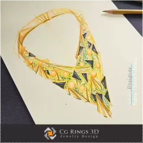 Necklace Sketch-Jewelry Design