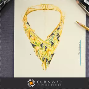 Croquis de Collier-Joaillerie Design