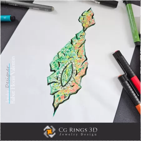 Boceto de Colgante-Diseño de Joyería