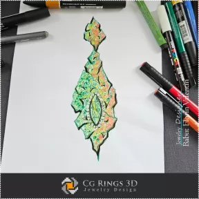 Boceto de Colgante-Diseño de Joyería