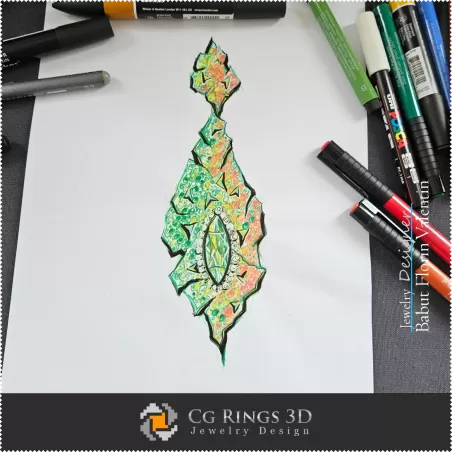 Boceto de Colgante-Diseño de Joyería