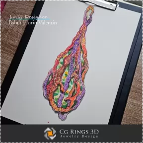 Boceto de colgante-Diseño de joyería