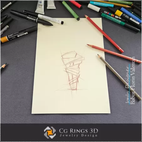 Boceto de anillo - Diseño de joyas