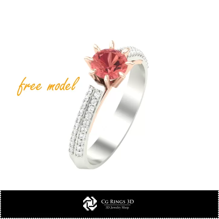 Anillo de compromiso - Modelo 3D gratuito Anillo de compromiso - Modelo 3D gratuito