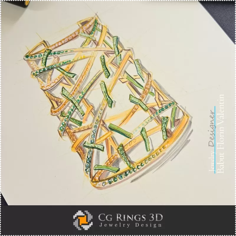 Pulsera boceto - Diseño de joyería