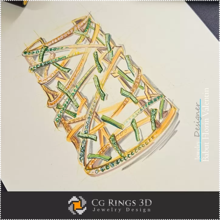 Pulsera boceto - Diseño de joyería