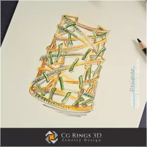 Pulsera boceto - Diseño de joyería