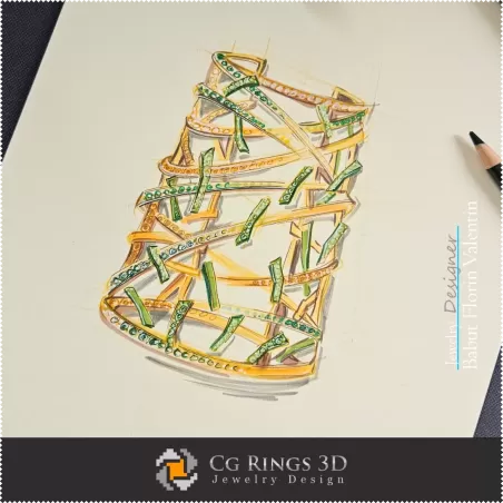 Pulsera boceto - Diseño de joyería