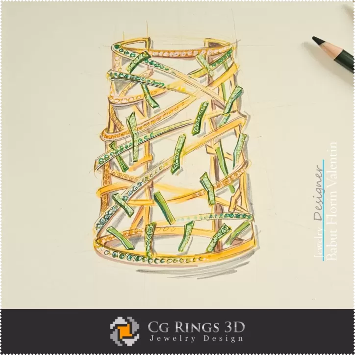 Schizzo Bracciale - Design di Gioielli Schizzo Bracciale - Design di Gioielli