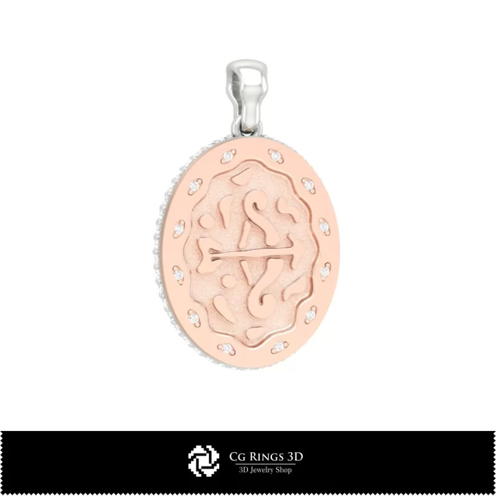 3D Women's Sagittarius Zodiac Pendant