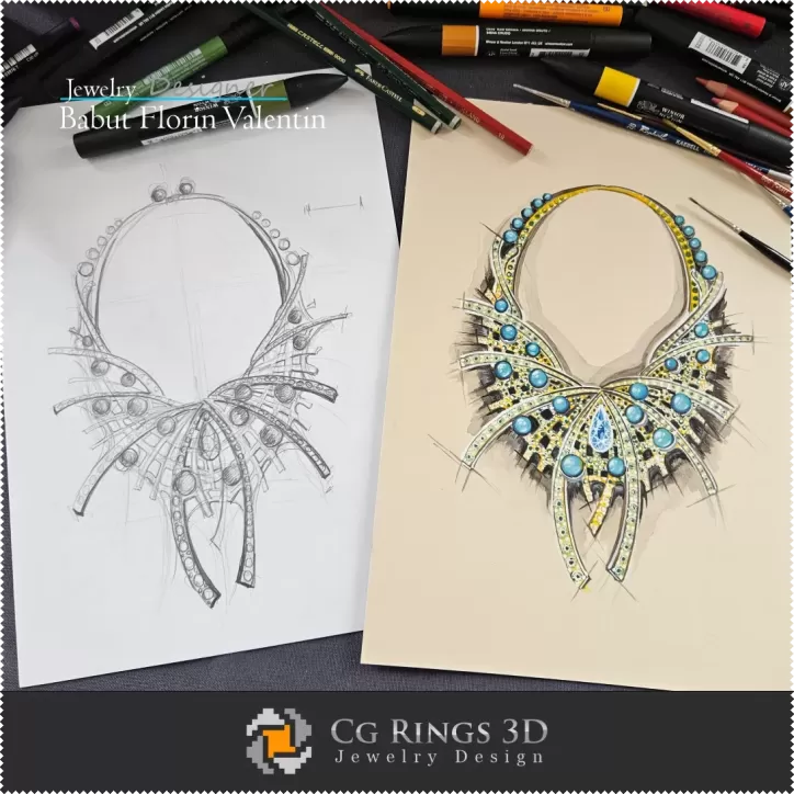 Necklace Sketch-Jewelry Design