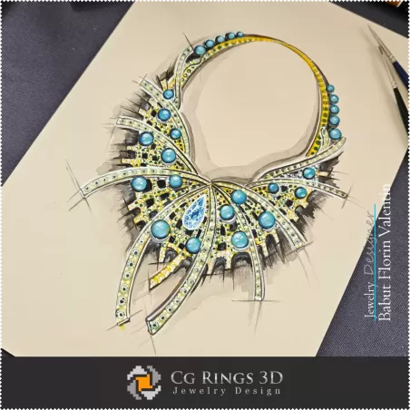 Necklace Sketch-Jewelry Design