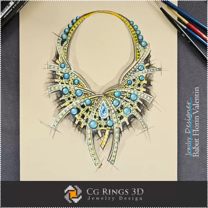 Necklace Sketch-Jewelry Design