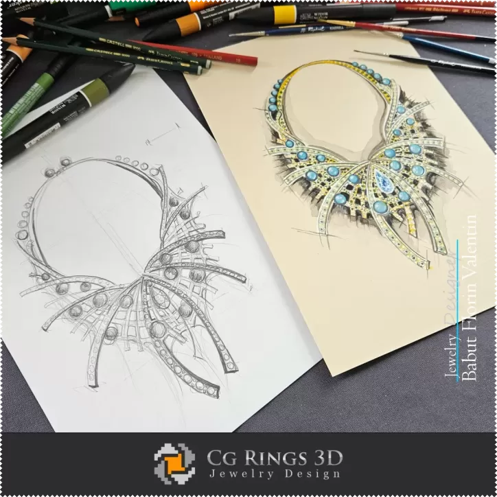 Necklace Sketch-Jewelry Design