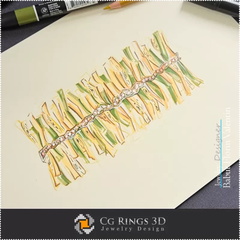 Bracciale Schizzo - Design di Gioielli