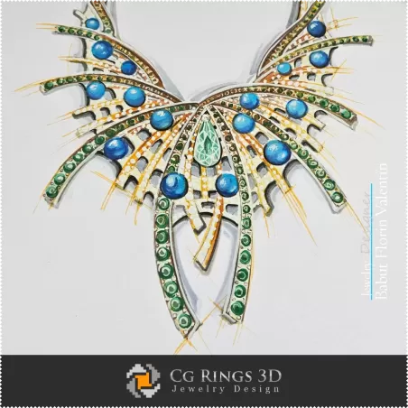 Boceto de Collar - Diseño de Joyería