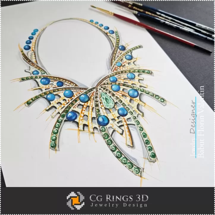 Croquis de Collier-Joaillerie Design