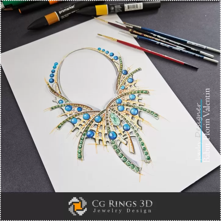 Necklace Sketch-Jewelry Design