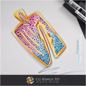 Boceto de colgante-Diseño de joyas