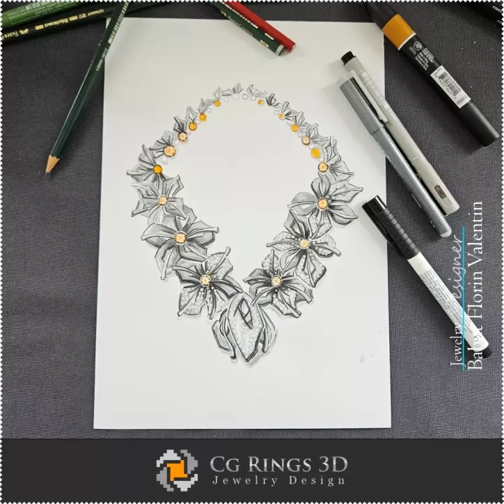 Necklace Sketch-Jewelry Design