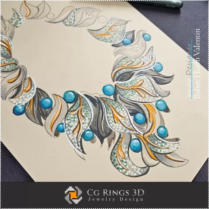 Necklace Sketch-Jewelry Design