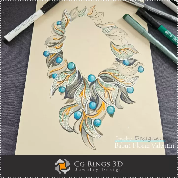 Necklace Sketch-Jewelry Design