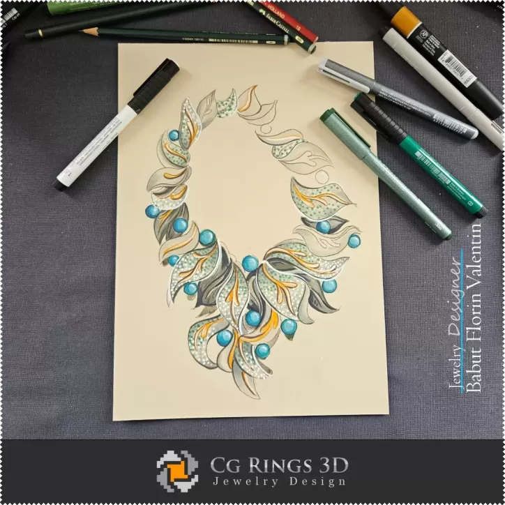 Necklace Sketch-Jewelry Design