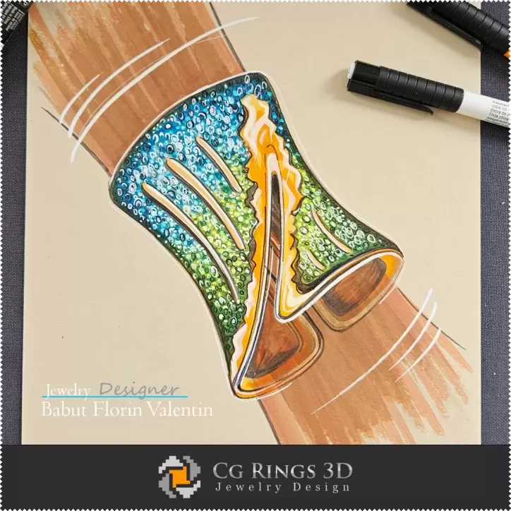 Brazalete Boceto - Diseño de Joyería Brazalete Boceto - Diseño de Joyería