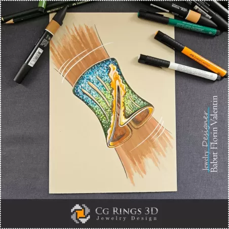 Brazalete Boceto - Diseño de Joyería